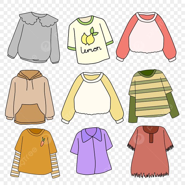 Одежда в мультяшном стиле