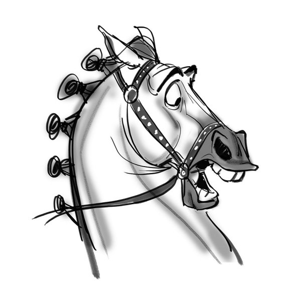 Морда лошади мультяшная