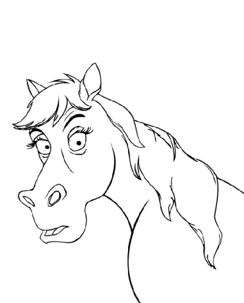 Голова лошади раскраска
