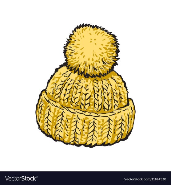 Шапка с помпоном для раскрашивания