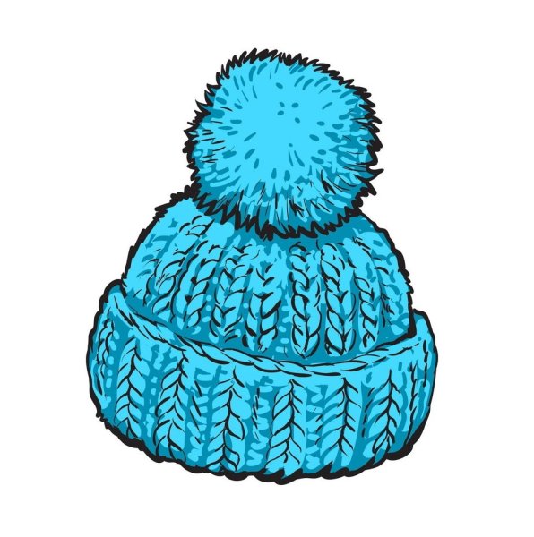 Рисованная девушка зимой