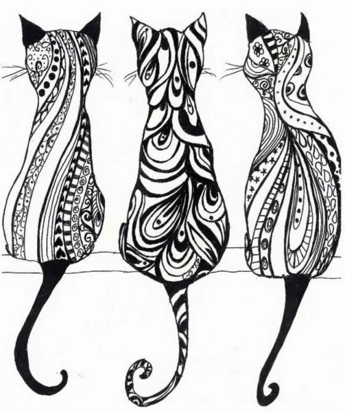 Зентангл кошка