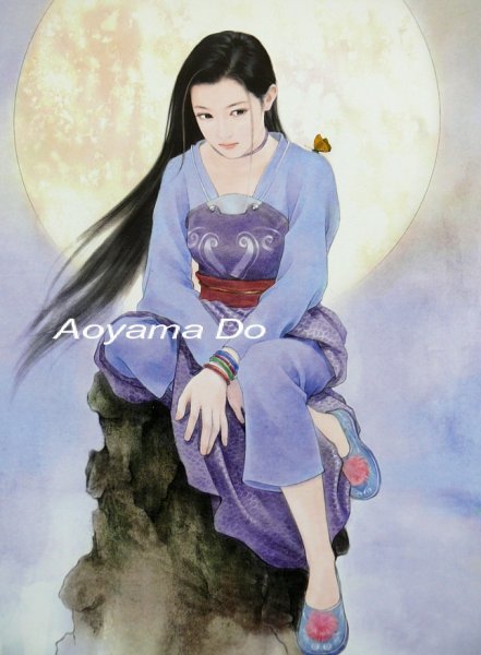 Японское кимоно карандашом