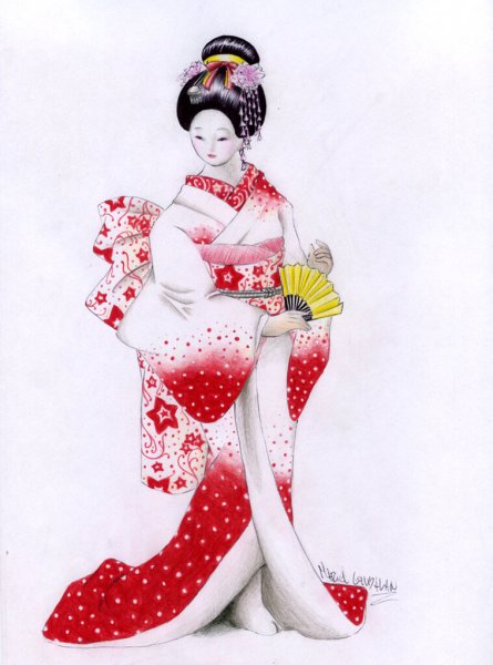 Нарисовать китаянку