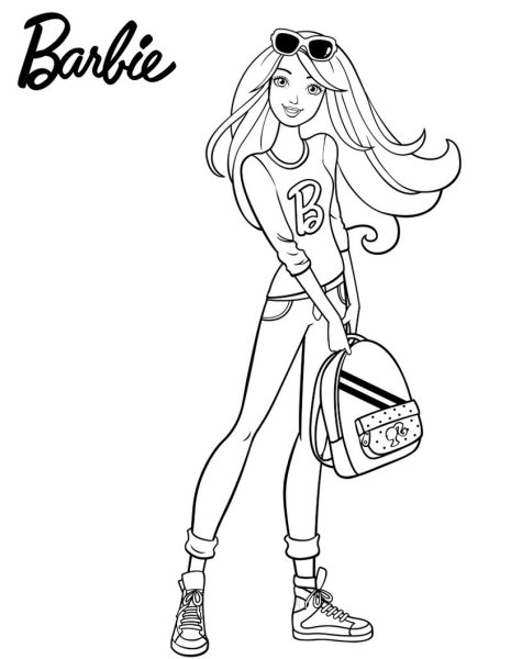 Раскраски для девочек Барби фашионистас