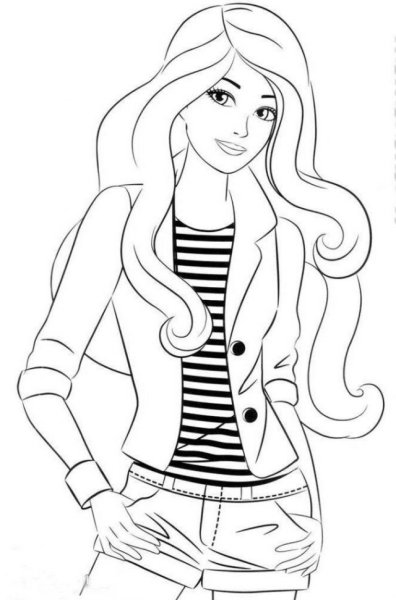 Барби фешаниста раскраска
