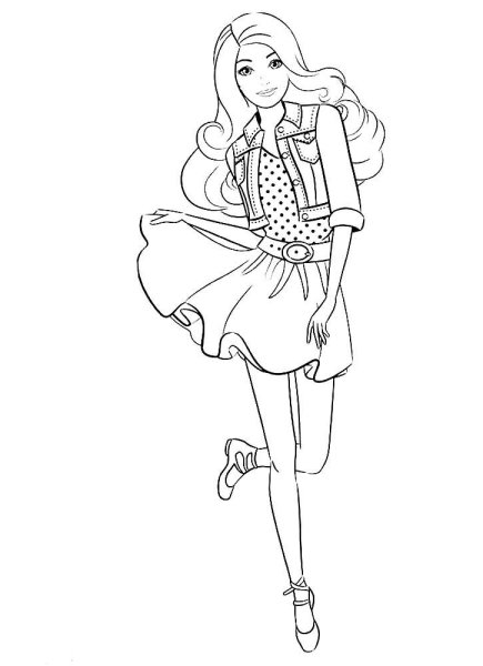Рисование Барби модные