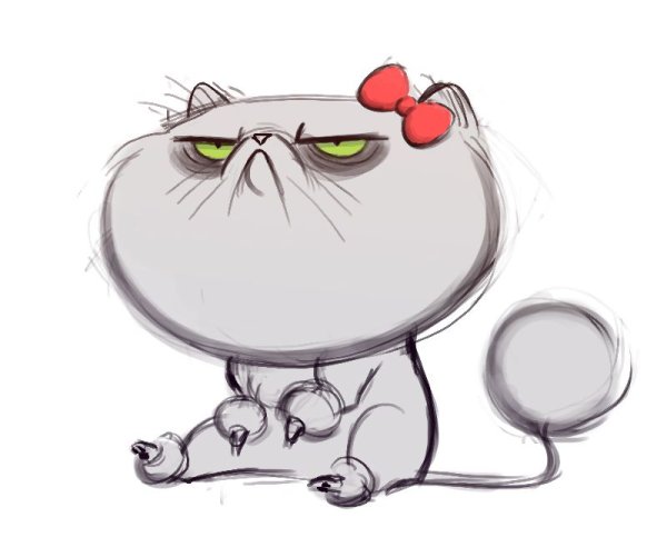 Недовольная мультяшка