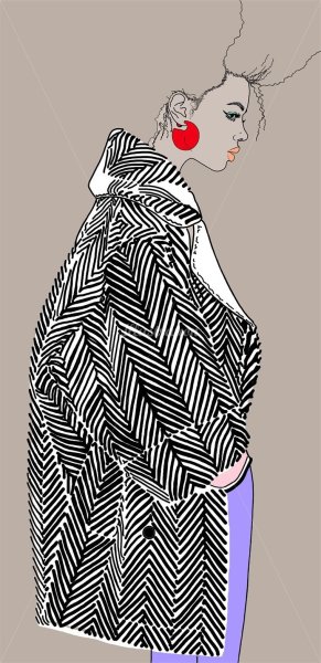 Современная одежда в графике