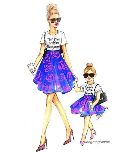 Стильный ребенок рисунок