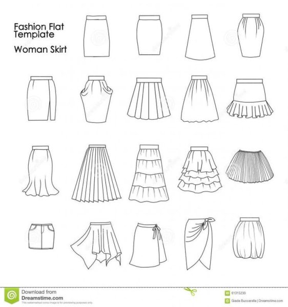 Юбка раскраска