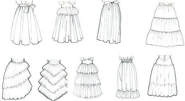 Одежда для рисования юбки