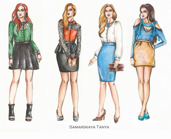 Юбка рисунок для срисовки