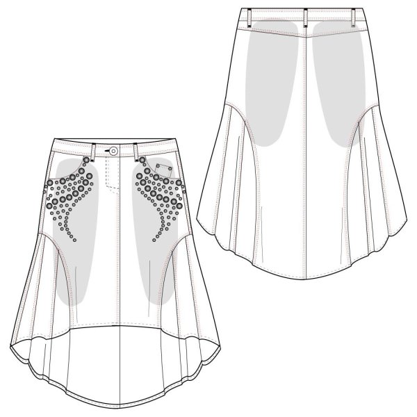 Рисование юбки