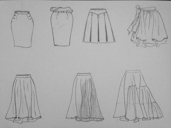 Юбка для срисовки