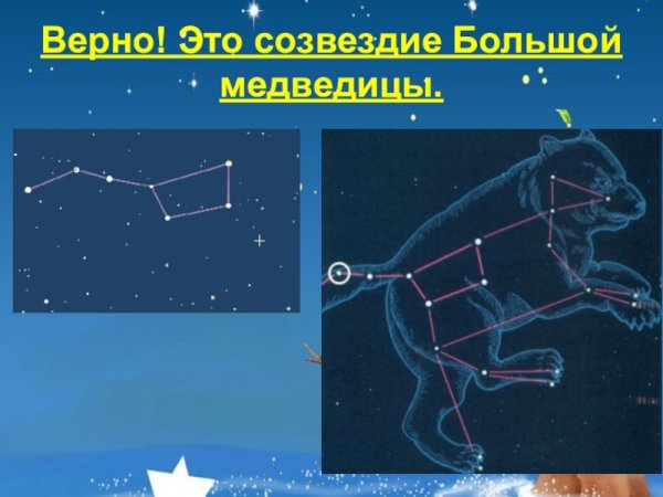 Ковш малой медведицы весной