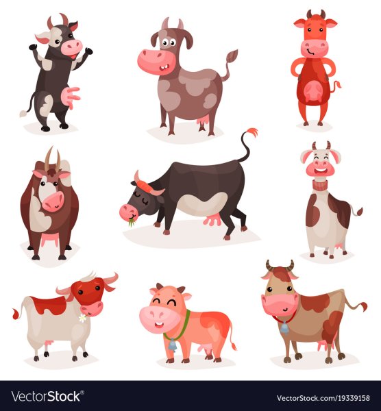 Смешная корова вектор