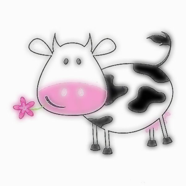 Для детей смешная корова