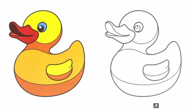 Раскраска уточка