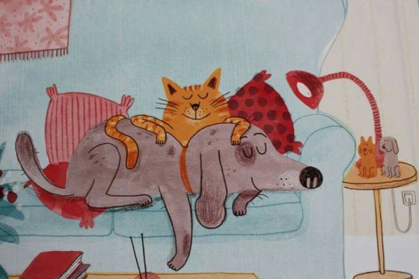 Прикольные рисунки собак и кошек