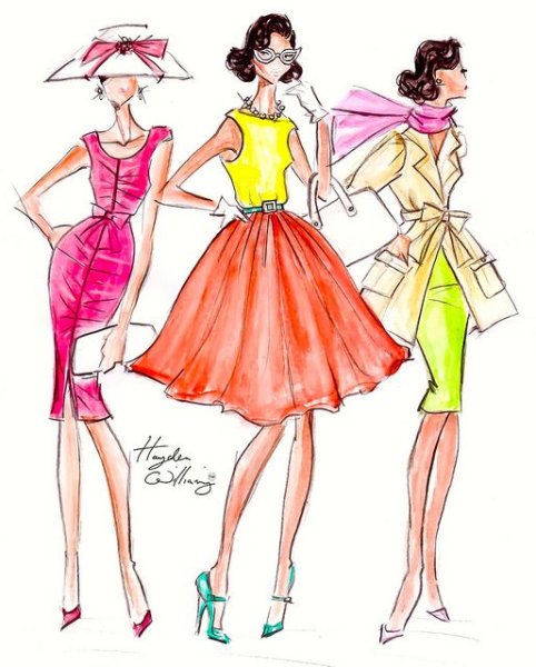 Модный показ рисунок