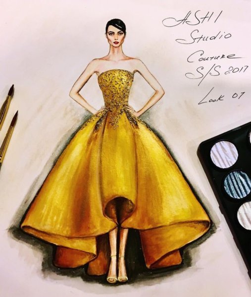 Модный показ рисунок