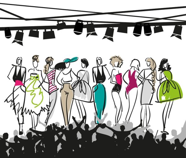 Силуэт модели на подиуме