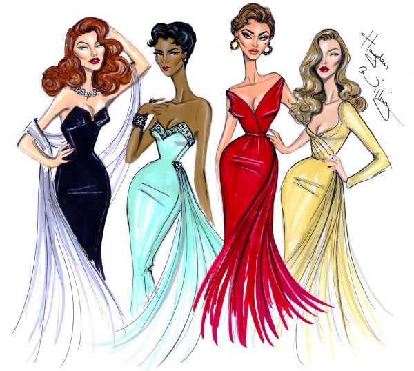 Эскизы одежды дизайнеров