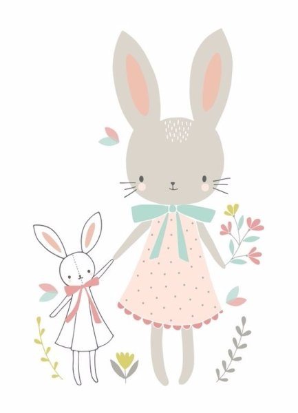 Постер заяц в скандинавском стиле