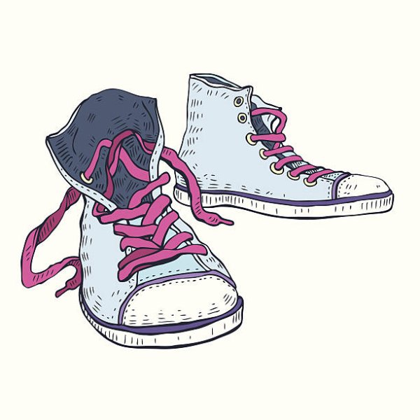 Кроссовки для рисования мультяшные