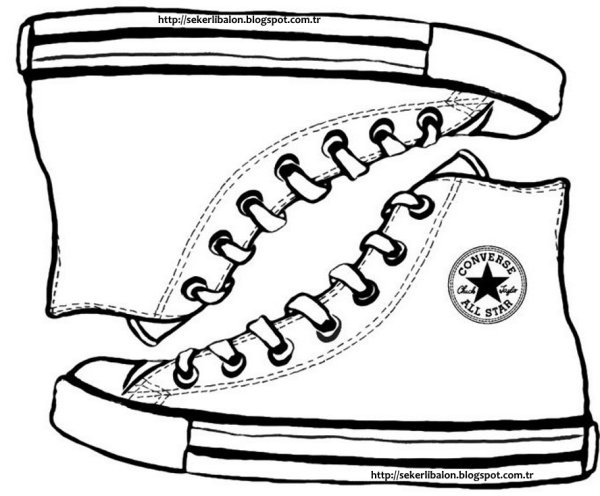 Converse кеды risunki
