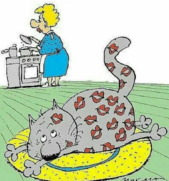 Кошка карикатура