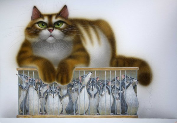 Владимир Стахеев художник коты