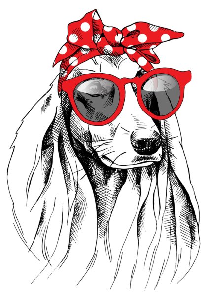 Стильно нарисованные собаки