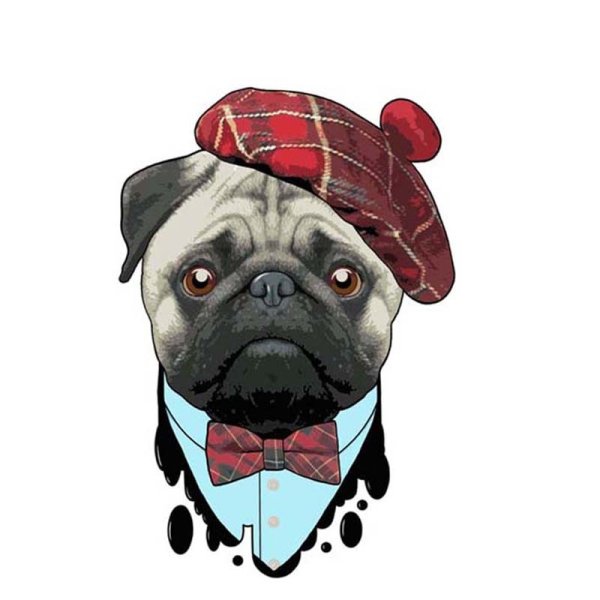 Стильная собака иллюстрация