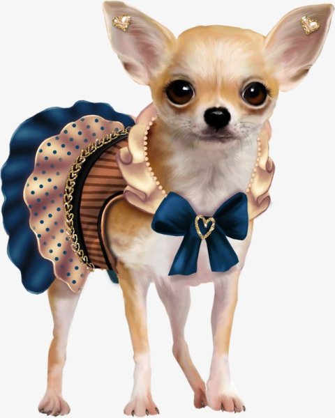 Собака в одежде мультяшная