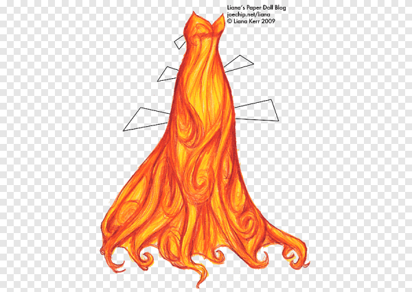 Платье огня рисунок