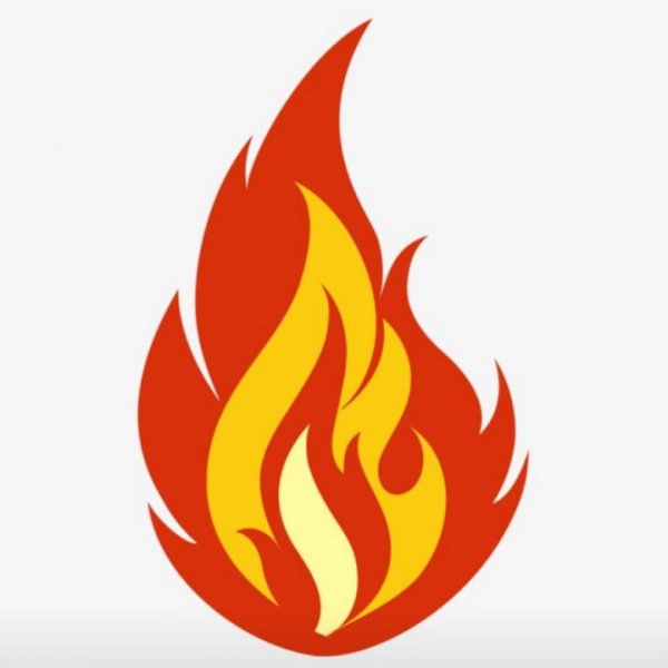 Огонь рисунок легкий