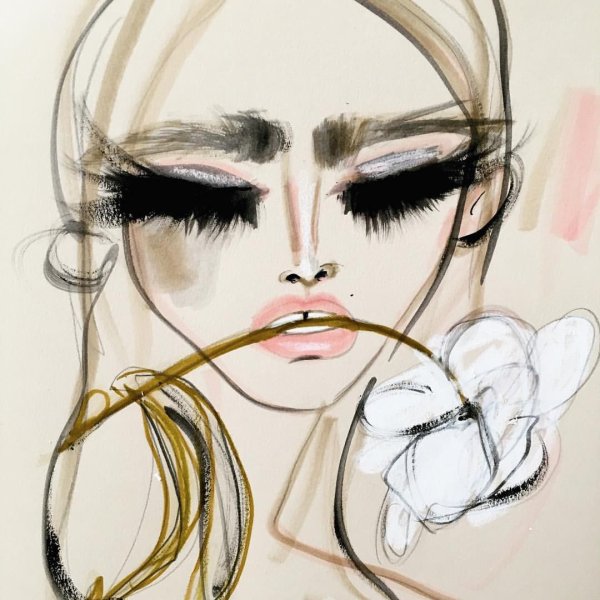 Длинные ресницы арт