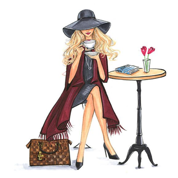 Модные нарисованные девушки