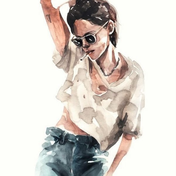 Акварельные фэшн иллюстрации