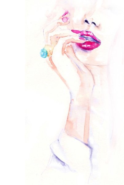 Фэшн портрет акварелью