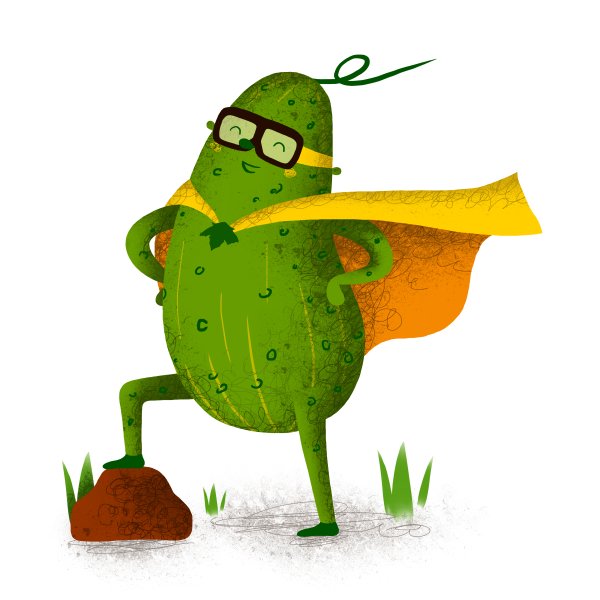 Смешной огурец