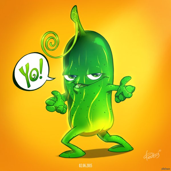 Прикольный огурец