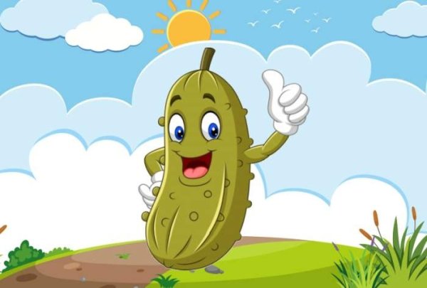 Смешной огурец