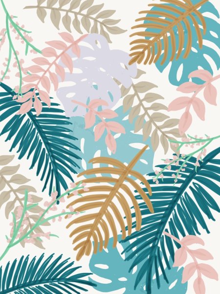 Векторные тропические листья