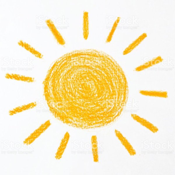 Рисование солнышко карандашом