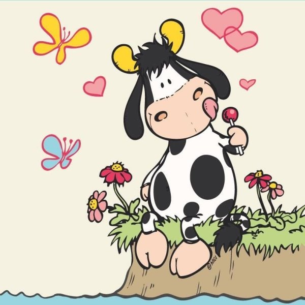 Милые коровки мультяшные