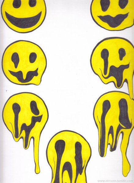 Обои с разноцветными смайликами