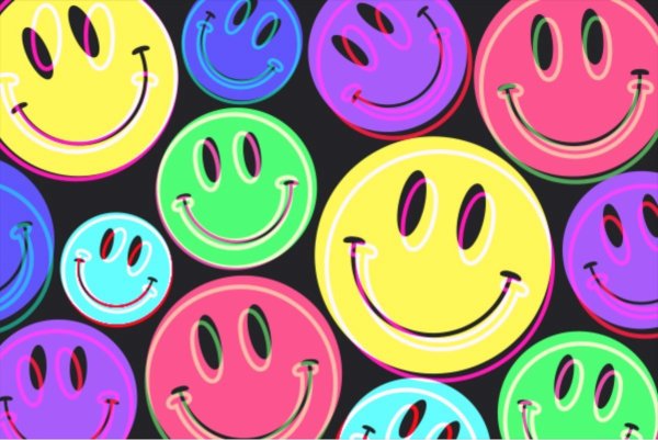 Кривые смайлы принт